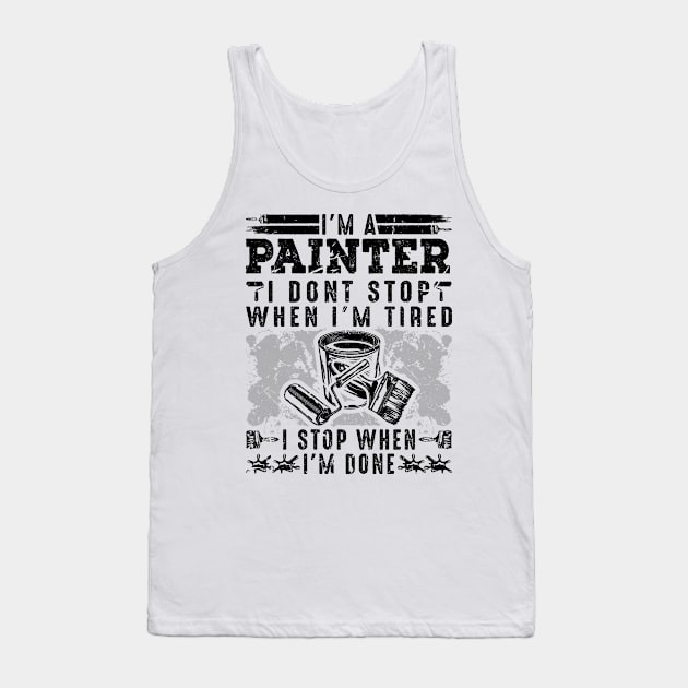 White Painters Tank Top by Humbas Fun Shirts